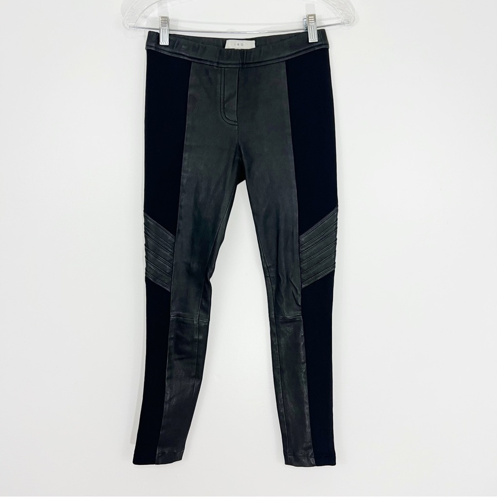 IRO Jole Leather Leggings Moto Size XS